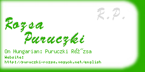 rozsa puruczki business card